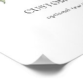 Poster Panneau texte personnalisé rose et verdure (Coin)