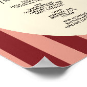 Poster Panneau « The Bar » rayé rouge et blush. (Coin)