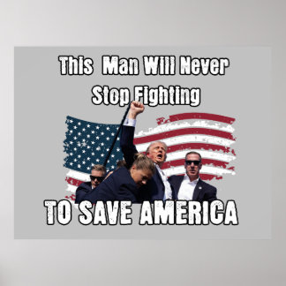 Poster Panneau Trump Fight Yard