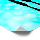 Poster Panneau turquoise et noir pour cuisine (Coin)