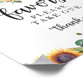 Poster Panneau Vert Automne Citrouille Baby shower Faveur (Coin)