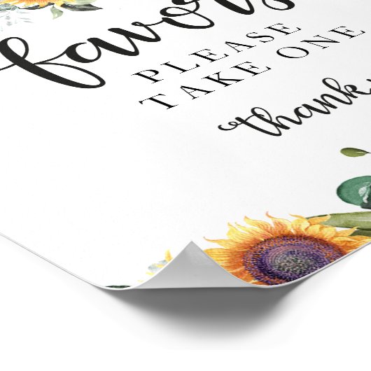 Poster Panneau Vert Automne Citrouille Baby shower Faveur (Coin)