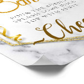 Poster Panneau vert Baby shower botanique Mimosa Bar (Coin)