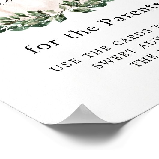 Poster Panneau vert blanc Citrouille Conseils et souhaits (Coin)