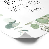 Poster panneau vert eucalyptus mimosa (Coin)