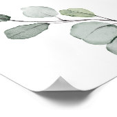 Poster Panneau vert feuillage boho nuptiale douche (Coin)