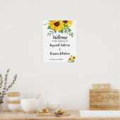 Poster Panneau vert Mariage de bienvenue (Cuisine)