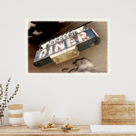 Poster Panneau vintage (Cuisine)