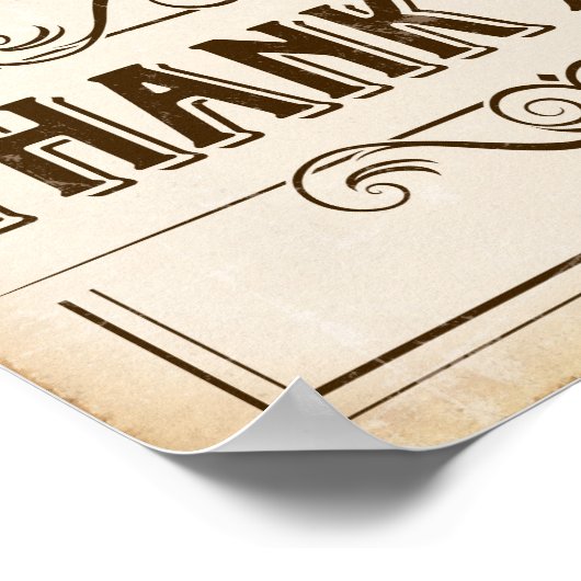 Poster Panneau vintage du MERCI (Coin)