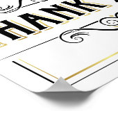 Poster Panneau vintage Gold MERCI (Coin)