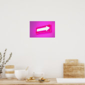 Poster Panneau violet indiquant le bon chemin (Cuisine)