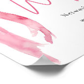 Poster Panneau Wi-Fi Aquarelle moderne Clush Rose Bow (Coin)