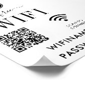 Poster Panneau WiFi décoratif Mariage personnalisé (Coin)