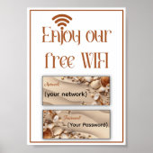 Poster Panneau Wifi Thème Bord de Mer (Devant)