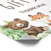 Poster Panneau Woodland Cartes & Cadeaux Douche ou Annive (Coin)