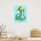 Poster Panneau Zodiaque Aquarius, Femme avec eau (Cuisine)