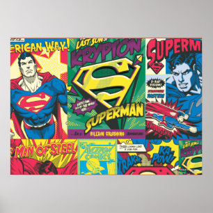 Poster Panneaux comiques Superman