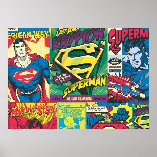 Poster Panneaux comiques Superman (Devant)