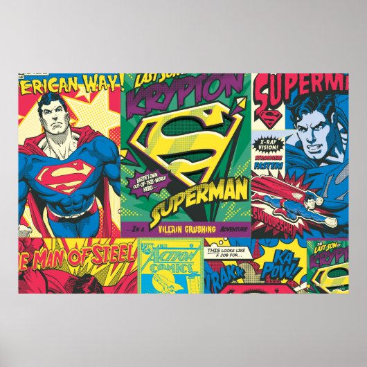 Poster Panneaux comiques Superman (Devant)