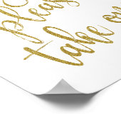 Poster Panneaux de mariage 'Programmes Prenez-en un Glitt (Coin)