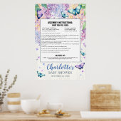 Poster Panneaux de mousse à Baby shower à papillon Photo  (Cuisine)