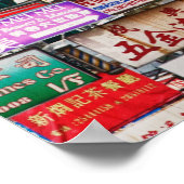 Poster Panneaux de néon dans les rues de Hong Kong (Coin)