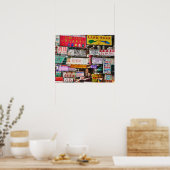 Poster Panneaux de néon dans les rues de Hong Kong (Cuisine)