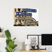 Poster Panneaux de rue parisiens (Bureau à domicile)