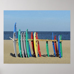 Poster Panneaux de surf Asbury Park NJ Beach