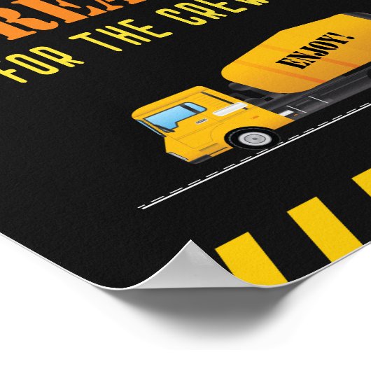 Poster Panneaux de thème de construction pour les équipag (Coin)