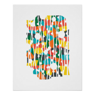 Poster Panneaux dynamiques : Géométrie tropicale