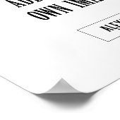 Poster Panneaux Horizontaux (Coin)