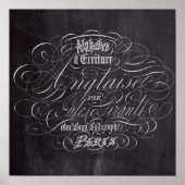 Poster Panneaux rougeâtres à Paris Scripts français (Devant)