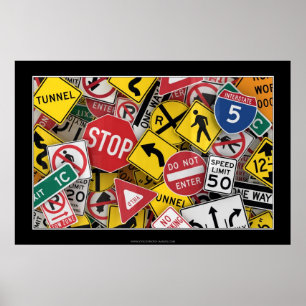 Poster Panneaux routiers américains