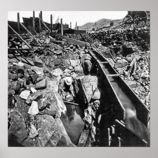 Poster PANNING D'OR en CALIFORNIE c. 1866 (Devant)