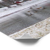 Poster Pano de la ferme d'hiver (Coin)