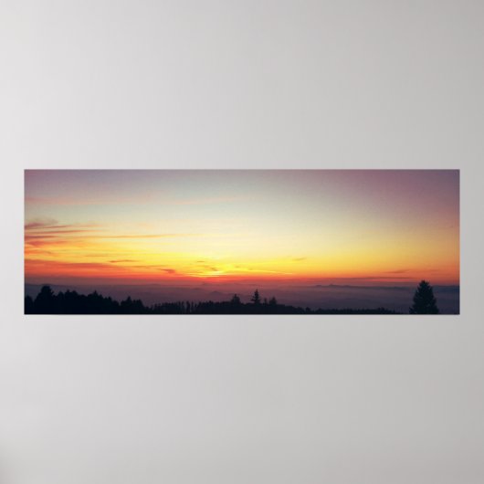 Poster Panorama coucher de soleil (Devant)