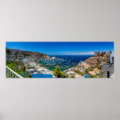 Poster Panorama d'Avalon sur l'île Catalina (Devant)