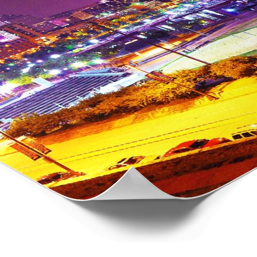 Poster Panorama de Baltimore's Inner Harbor Night Skyline (Coin)