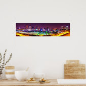 Poster Panorama de Baltimore's Inner Harbor Night Skyline (Cuisine)