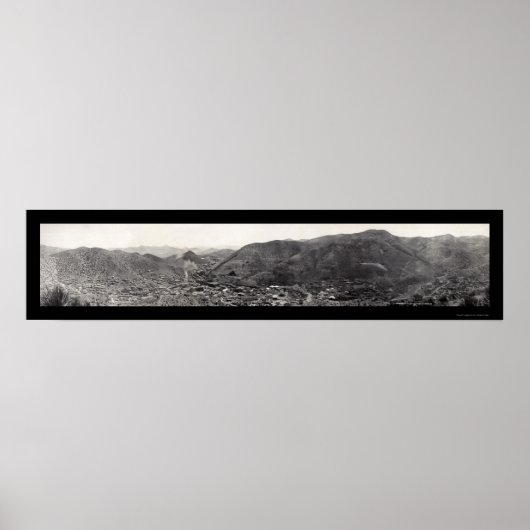 Poster Panorama de Bisbee AZ Photo 1909 (Devant)
