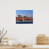 Poster Panorama de Chicago, Illinois sur le lac (Cuisine)