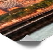 Poster Panorama de Chicago skyline au lever du soleil (Coin)