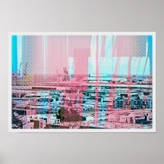 Poster Panorama de chiens à San Francisco (Devant)