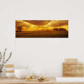 Poster Panorama de coucher de soleil à la campagne (Cuisine)