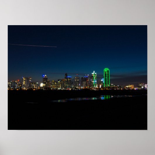 Poster Panorama de Dallas à l'aube (Devant)