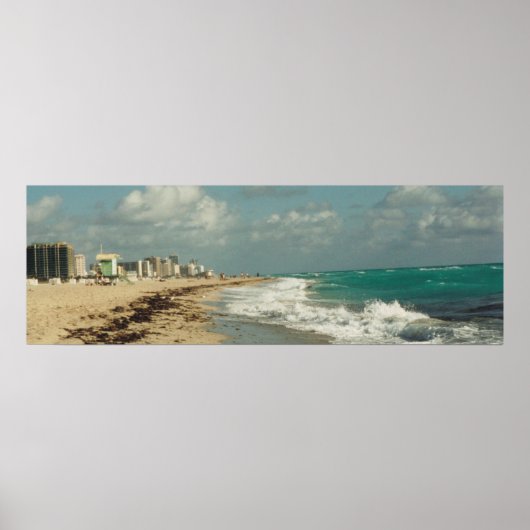 Poster Panorama de la côte de Miami Beach (Devant)