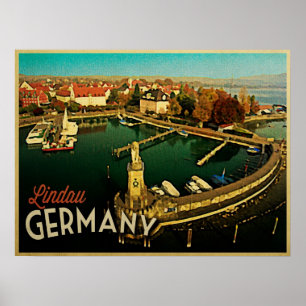 Poster Panorama de Lindau Allemagne