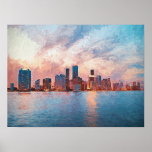 Poster Panorama de Miami