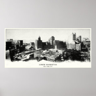 Poster Panorama de New York 1898